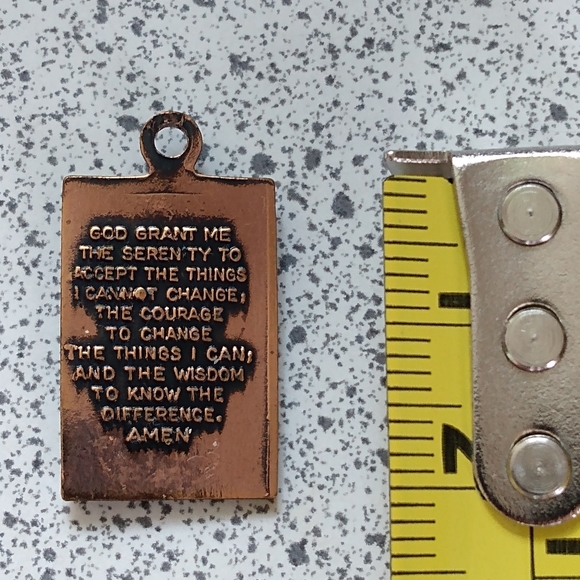 UNIQUE FIND Copper serenity prayer chapbook bible pendant - Picture 4 of 4